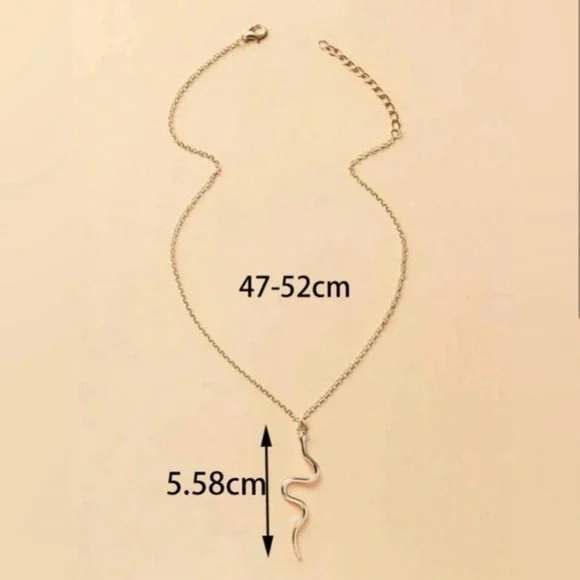 Elegant Gold Snake Pendant Necklace